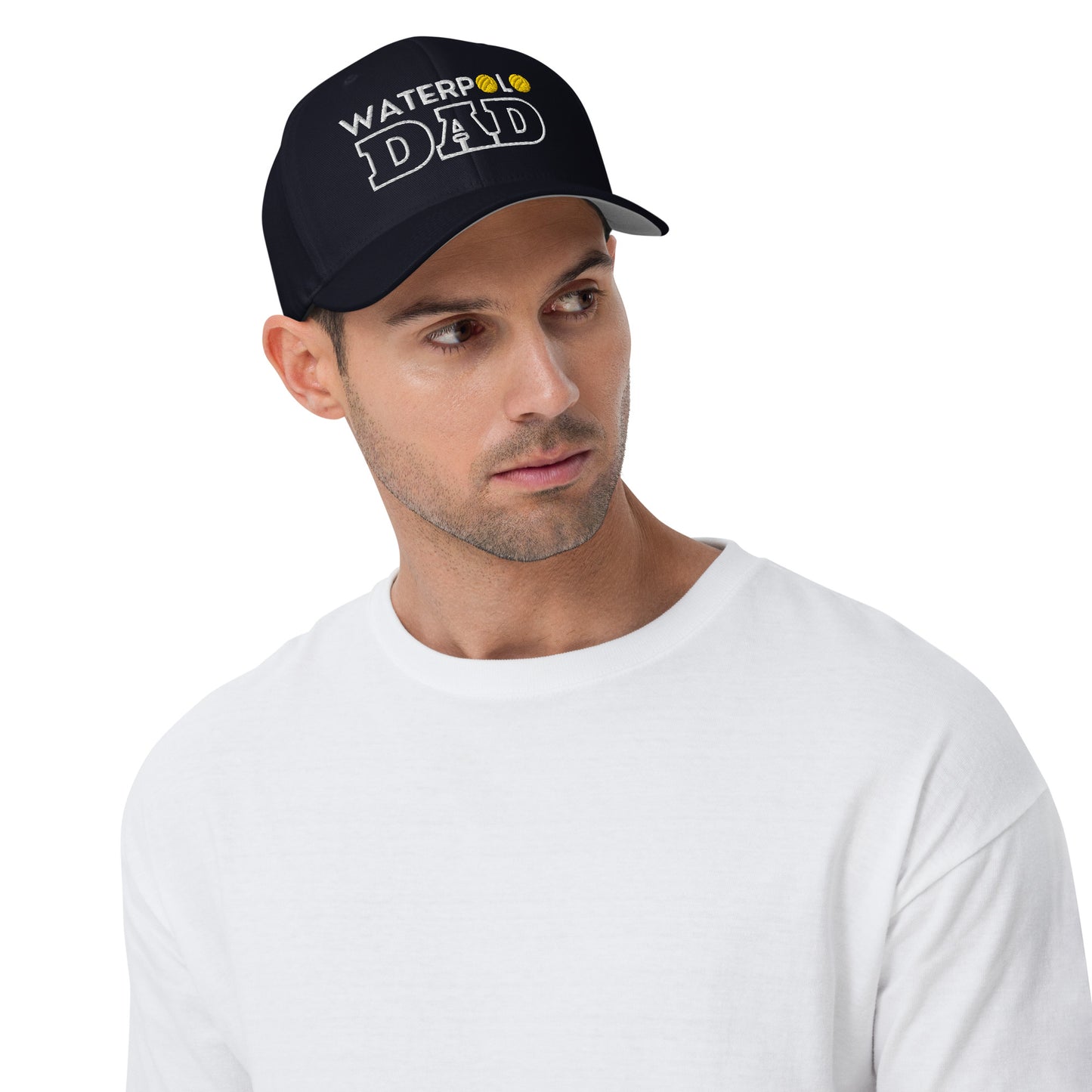 Waterpolo Dad - Embroidered Closed-Back Structured Cap | Flexfit 6277