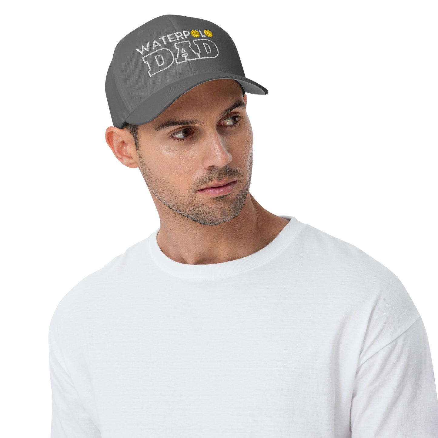Waterpolo Dad - Embroidered Closed-Back Structured Cap | Flexfit 6277