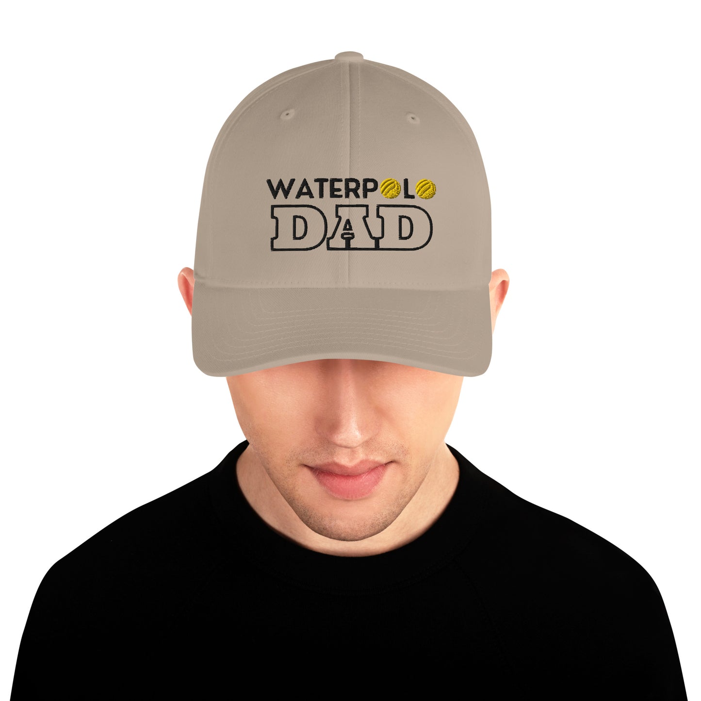 Waterpolo Dad - Embroidered Closed-Back Structured Cap | Flexfit 6277