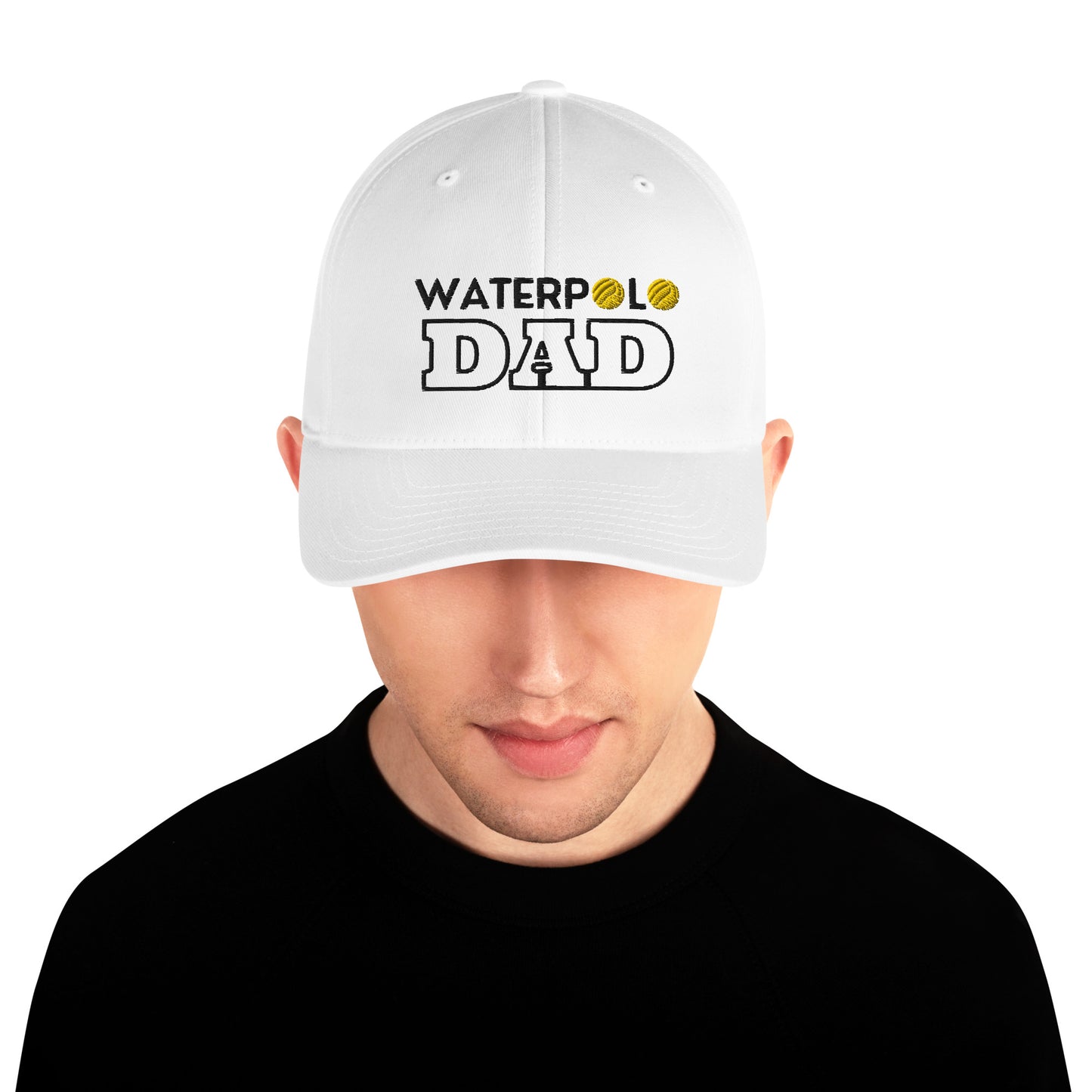 Waterpolo Dad - Embroidered Closed-Back Structured Cap | Flexfit 6277