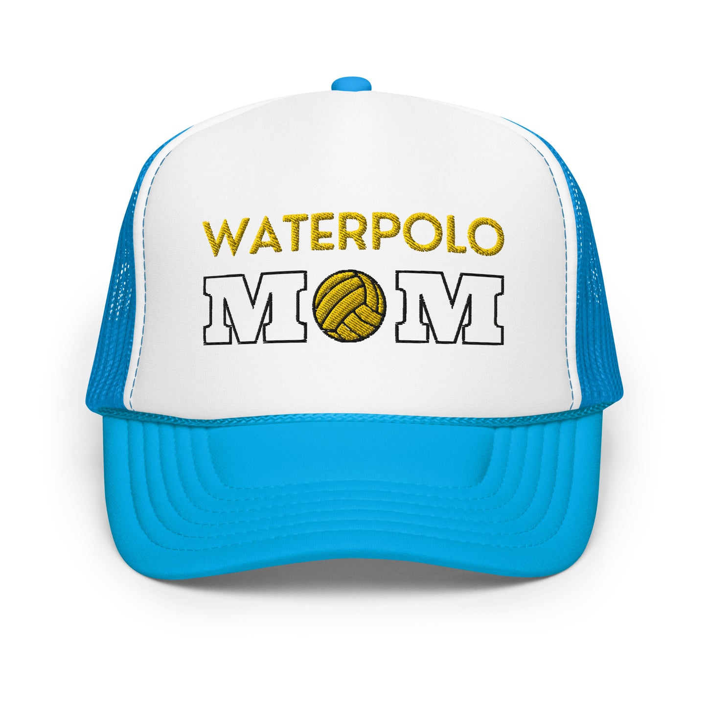 Waterpolo Mom - Yellow Lettering - Foam Trucker Hat | Otto Cap 39-165