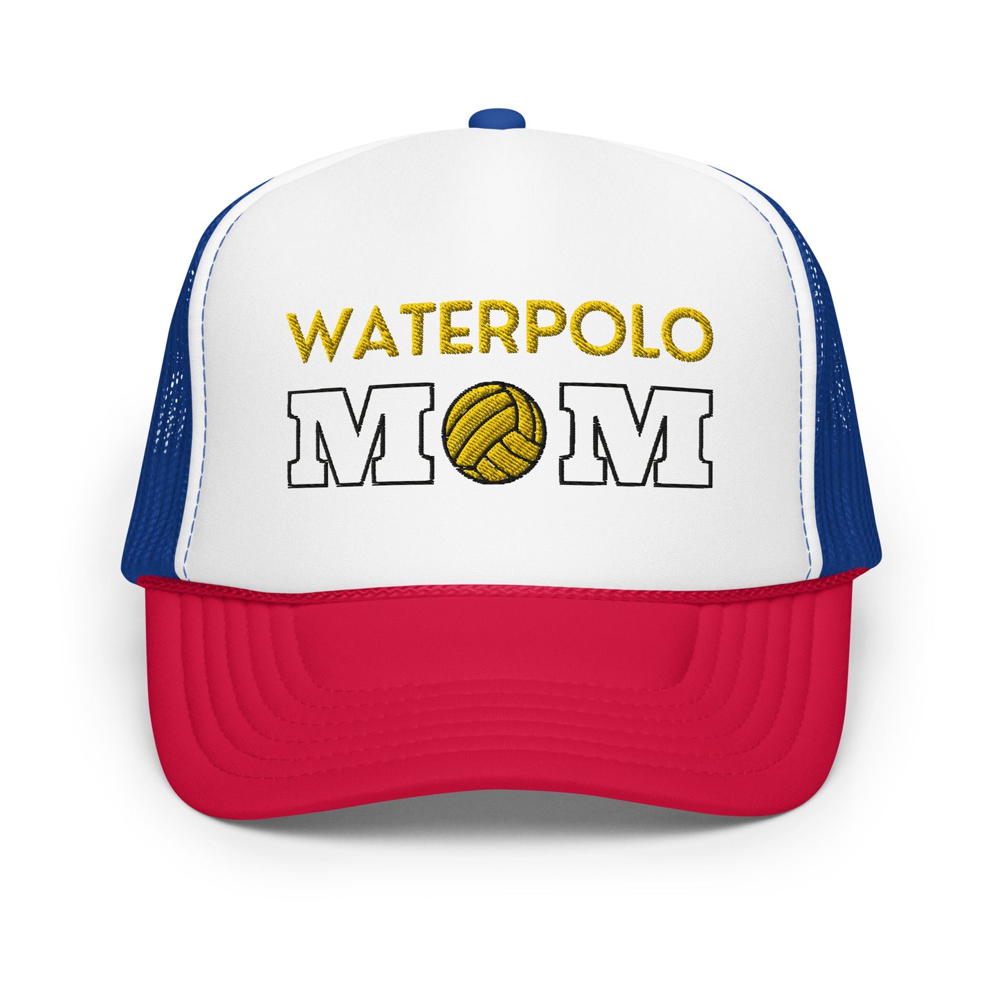 Waterpolo Mom - Yellow Lettering - Foam Trucker Hat | Otto Cap 39-165