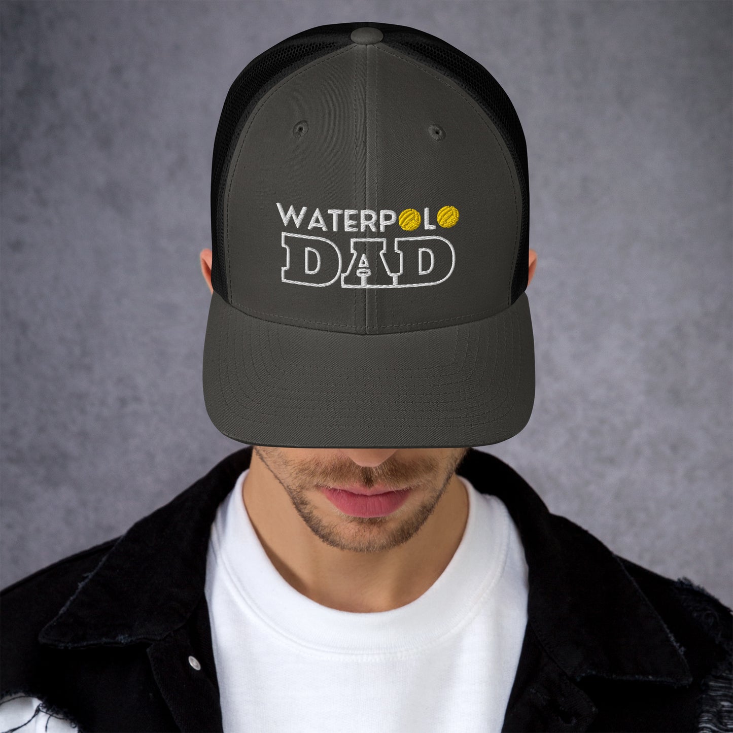 Waterpolo Dad - Embroidered Retro Trucker Hat | Yupoong 6606