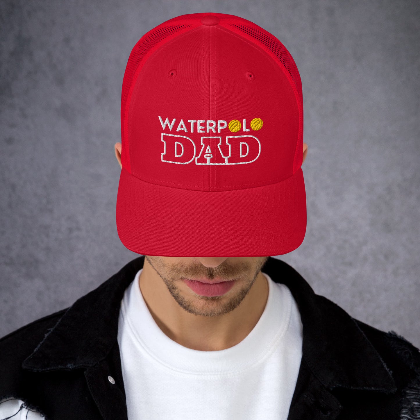 Waterpolo Dad - Embroidered Retro Trucker Hat | Yupoong 6606