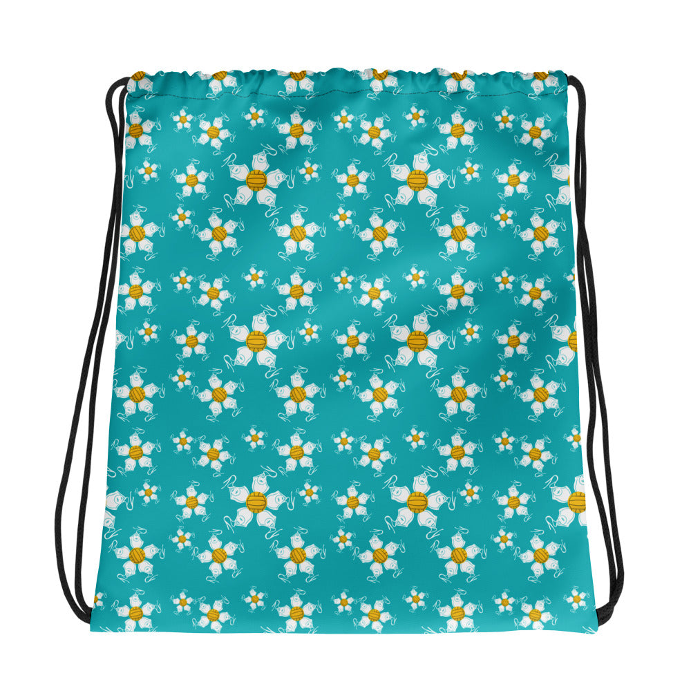 Water Polo Floral- Drawstring bag