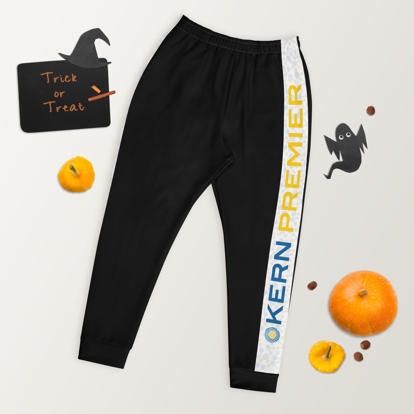 Kern Premier - Black with H20 Waterpolo Molecule Stripe and Logo - Joggers