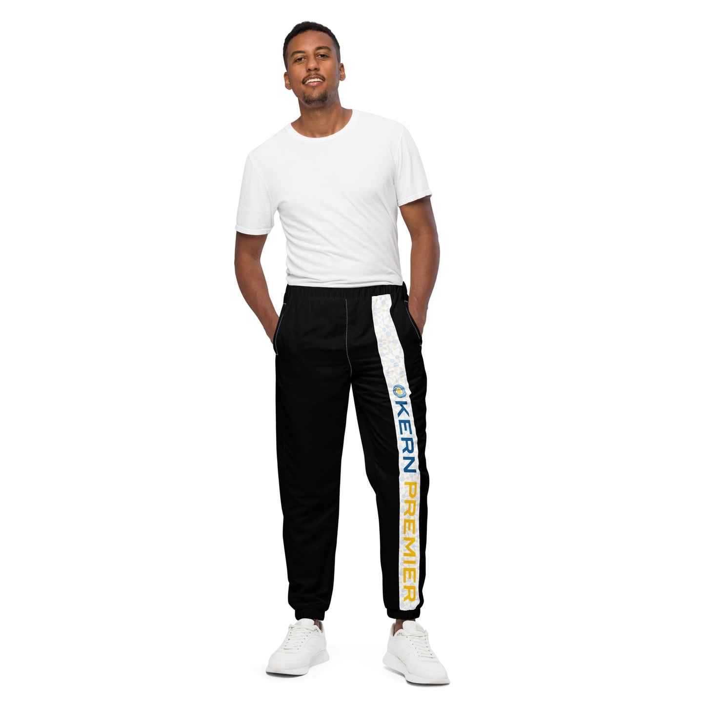 Kern Premier - All over print - Black Track Pant with H2O Molecule with Kern Premier Logo - Unisex track pants