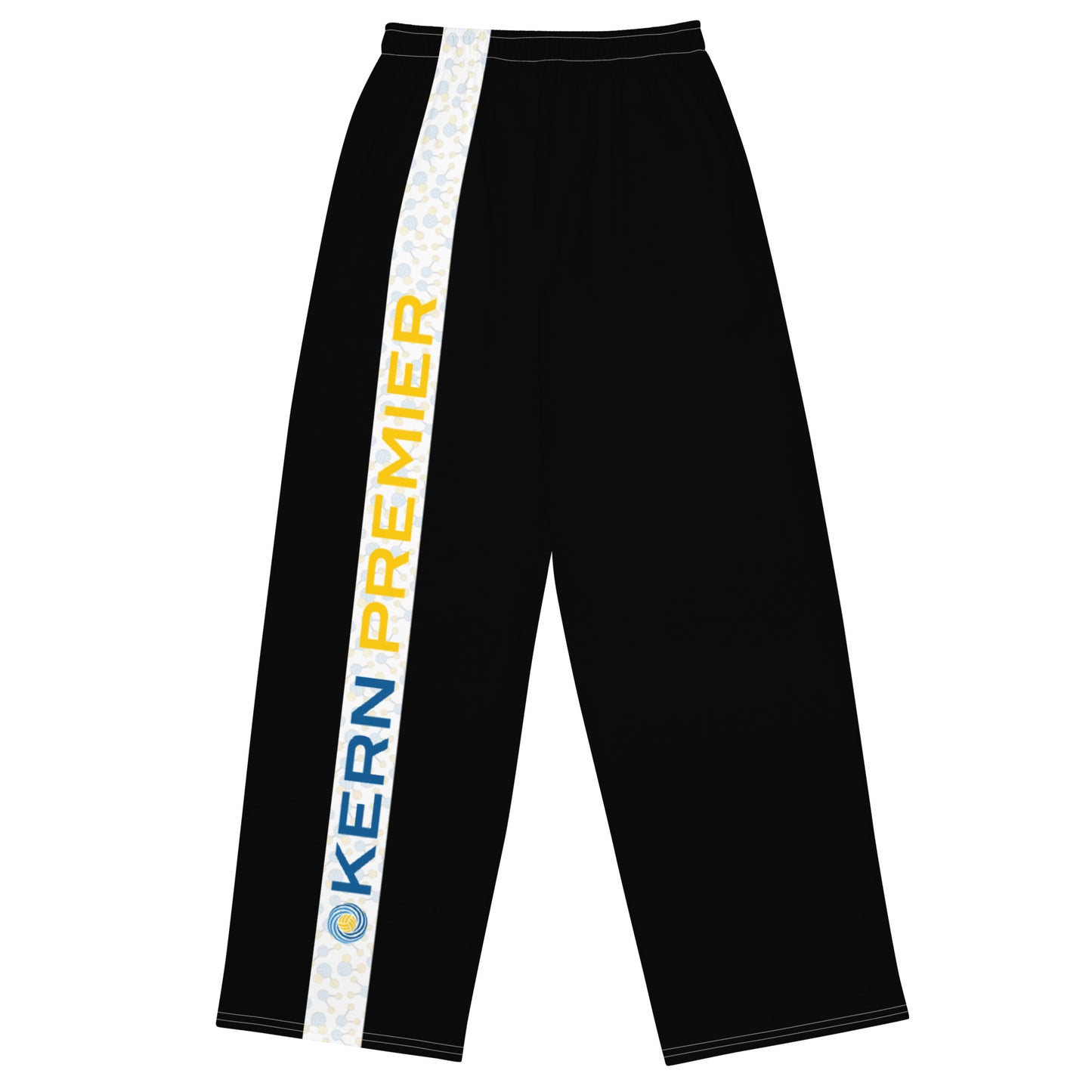 Kern Premier - All over print - Black with H2O Molecule with Kern Premier Logo - unisex wide-leg pants