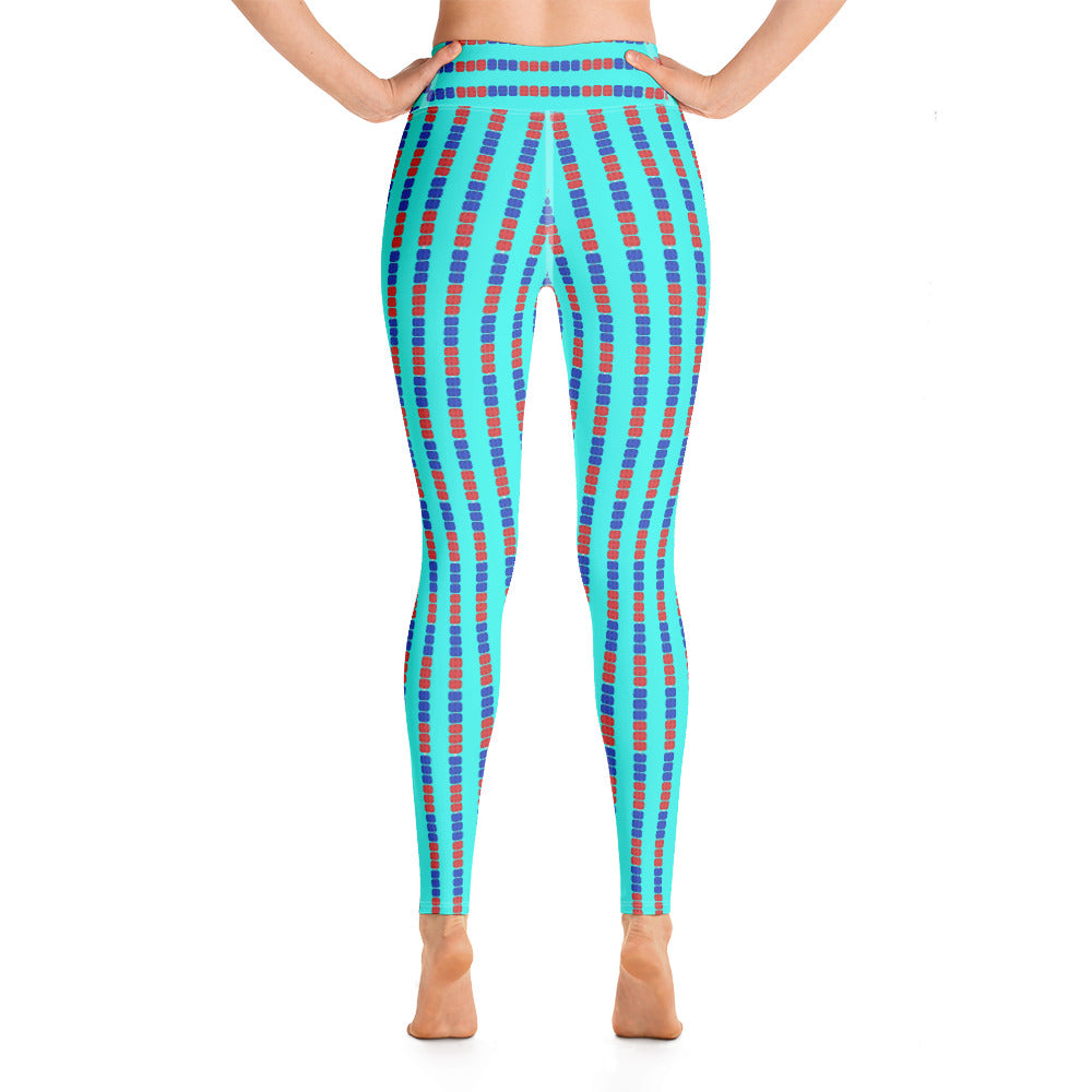 Swim Lane Stripes- Yoga Leggings