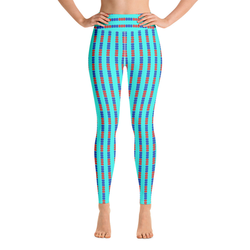 Swim Lane Stripes- Yoga Leggings