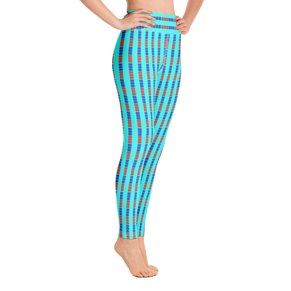 Swim Lane Stripes- Yoga Leggings