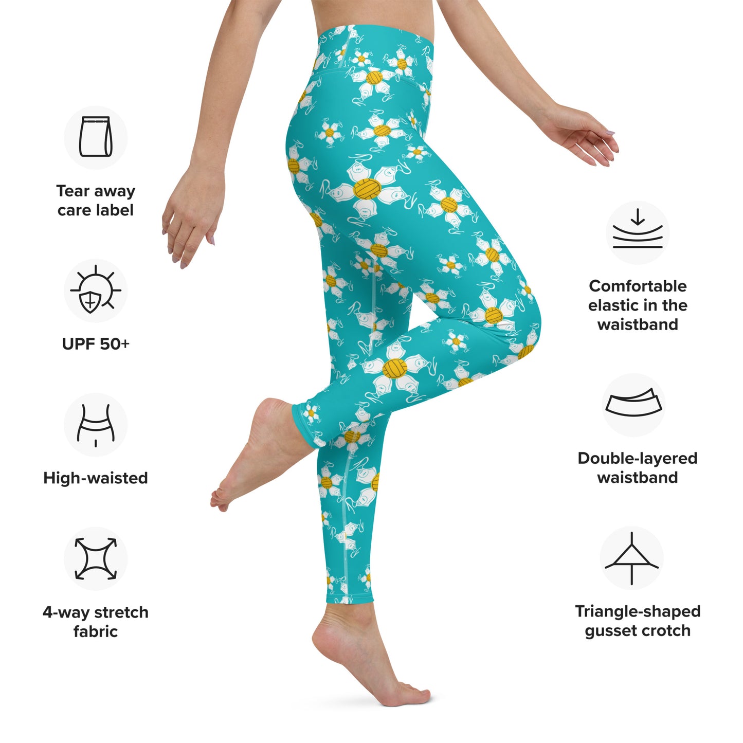 Water Polo Floral Yoga Leggings