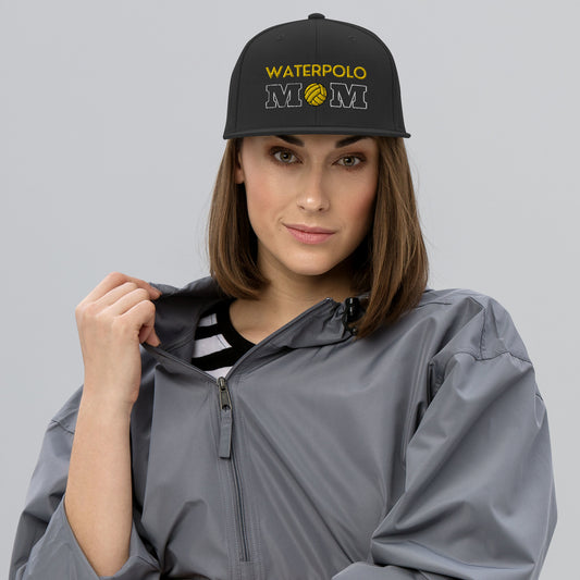 Waterpolo Mom - Yellow Lettering - Classic Snapback | Yupoong 6089M