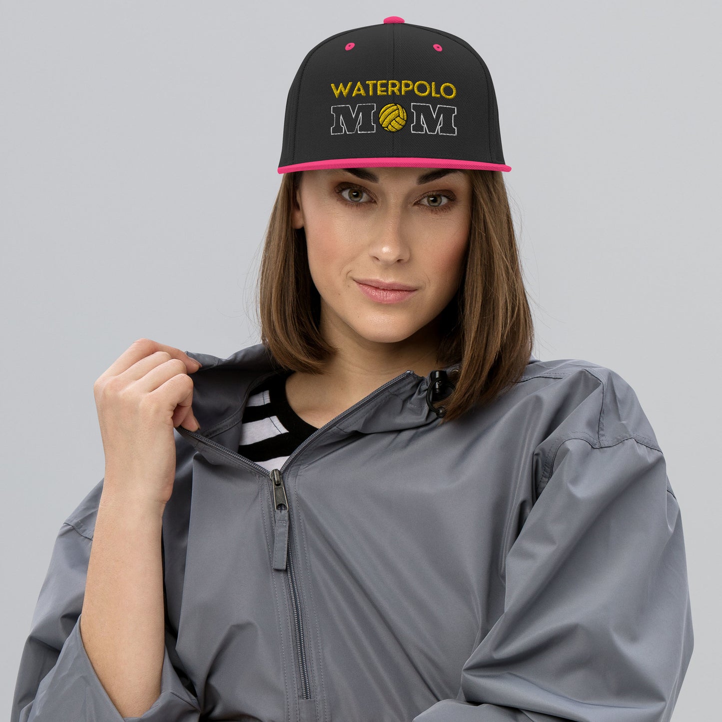 Waterpolo Mom - Yellow Lettering - Classic Snapback | Yupoong 6089M