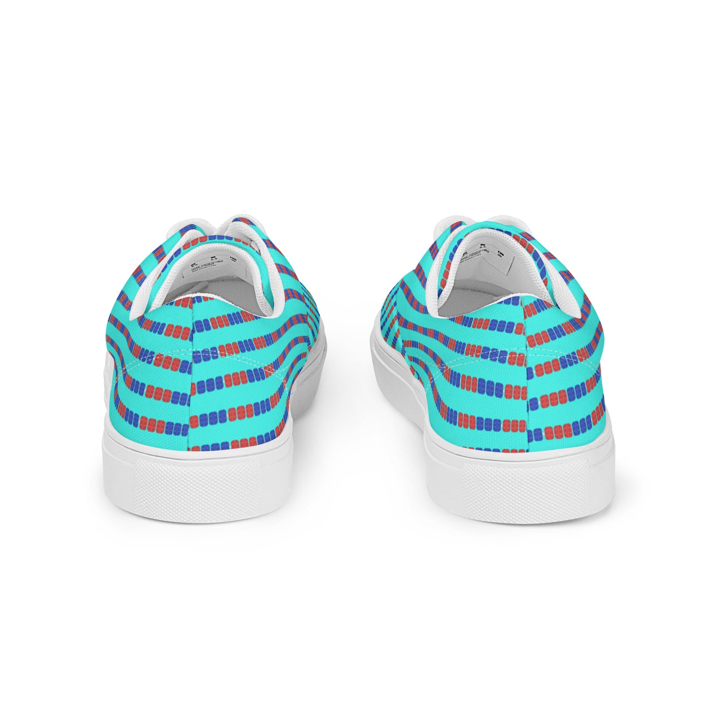 Swim Lane Stripes- Men’s lace-up canvas shoes