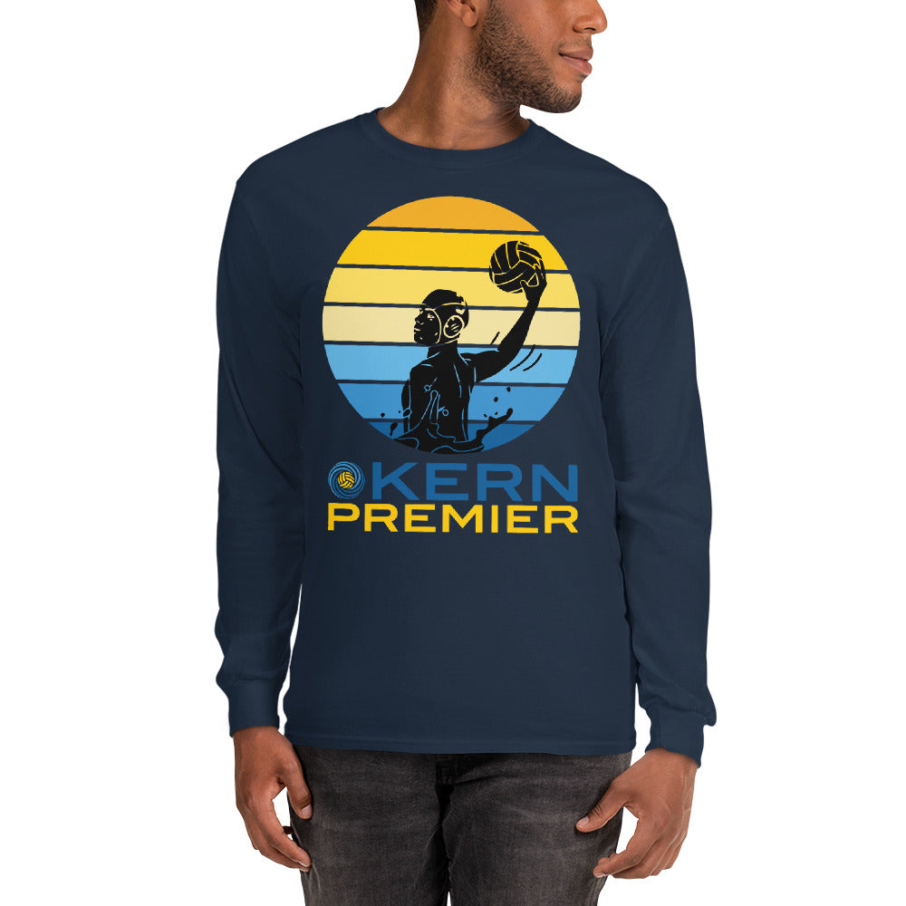 Kern Premier - 7 Color Circle with Male Silhouette with Logo on Bottom - Long Sleeve Shirt - Gildan 2400