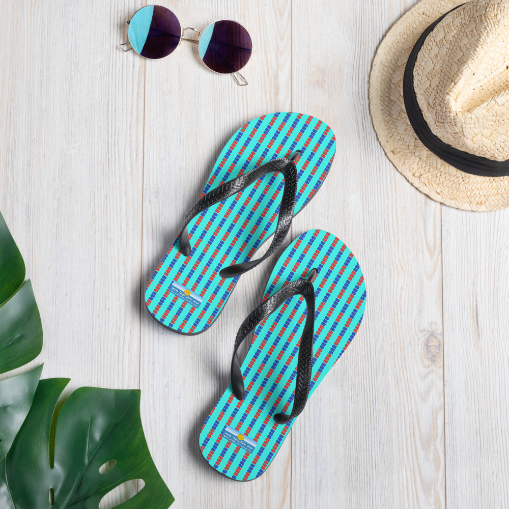 Swim Lane Stripes- Flip-Flops