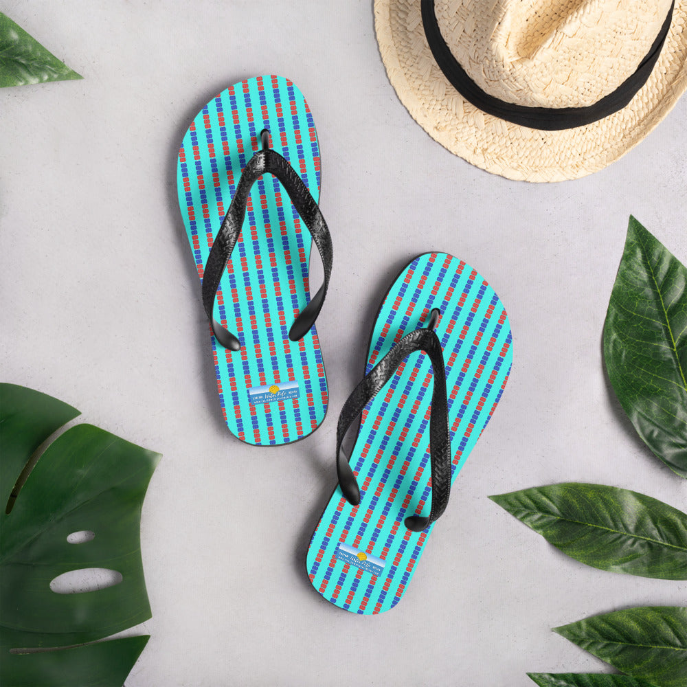 Swim Lane Stripes- Flip-Flops