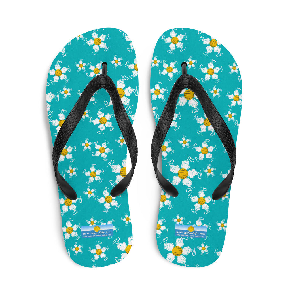Water Polo Floral Flip-Flops