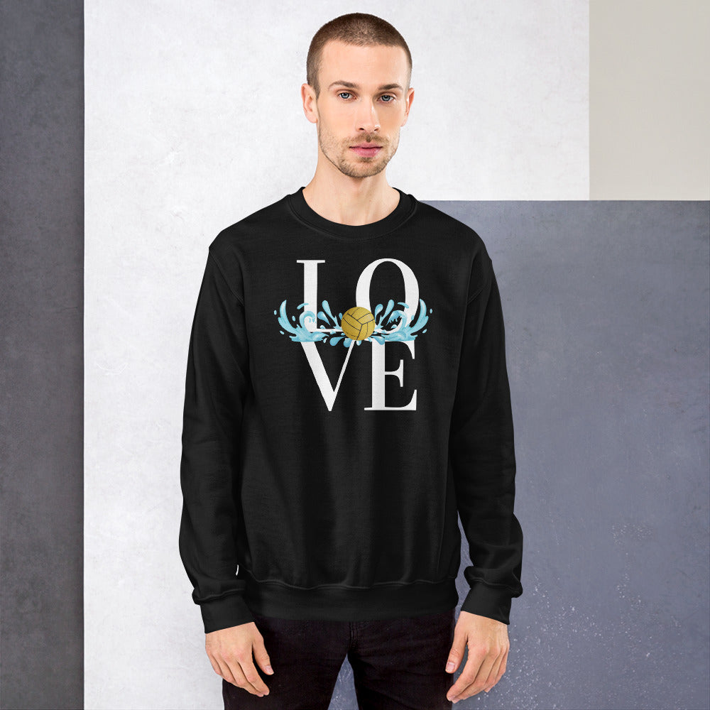 LOVE Waterpolo with a Big Splash - Unisex Crew Neck Sweatshirt - Gildan 18000