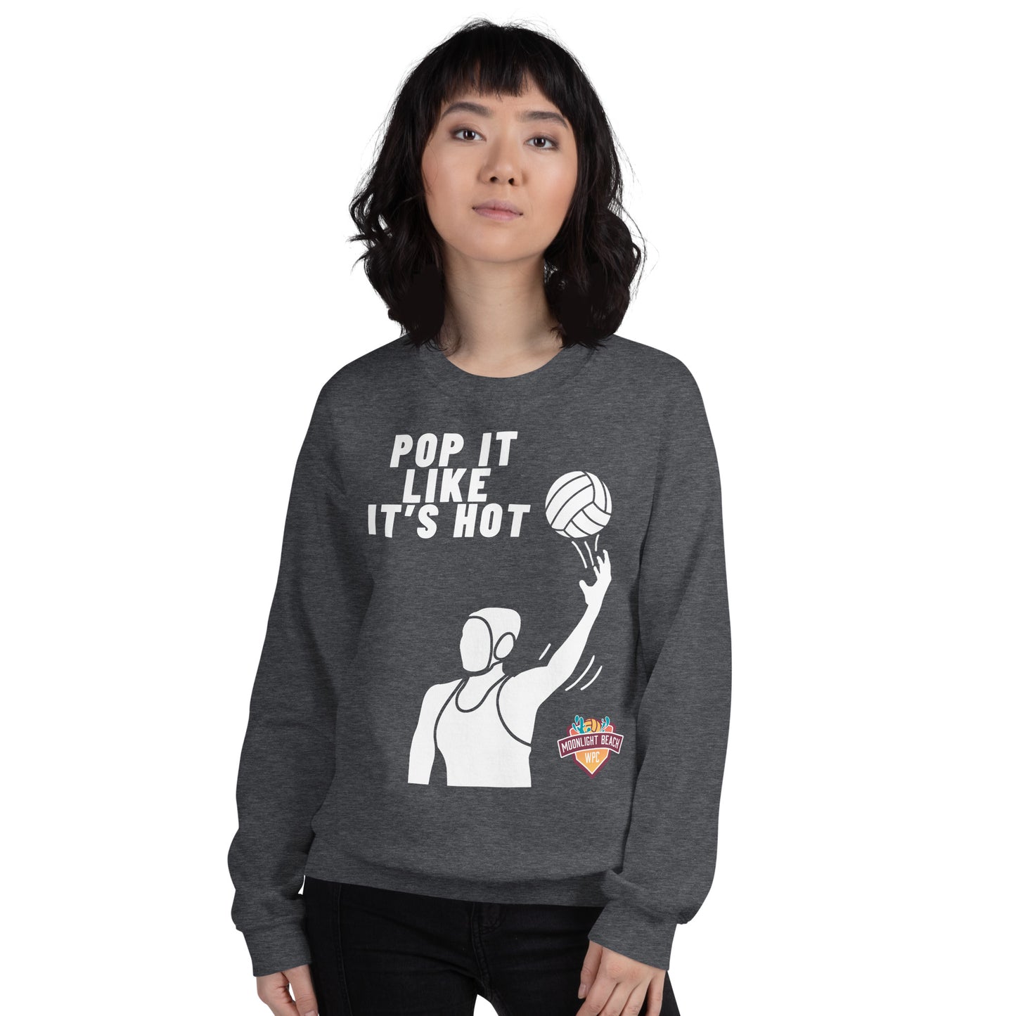 Moonlight Beach WPC Pop it like it’s hot female silhouette Unisex Sweatshirt