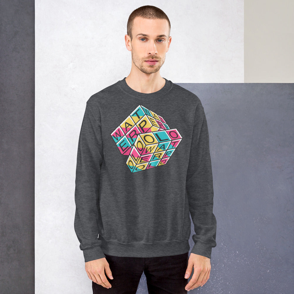 Rubik's Waterpolo Cube - Unisex Crew Neck Sweatshirt - Gildan 18000