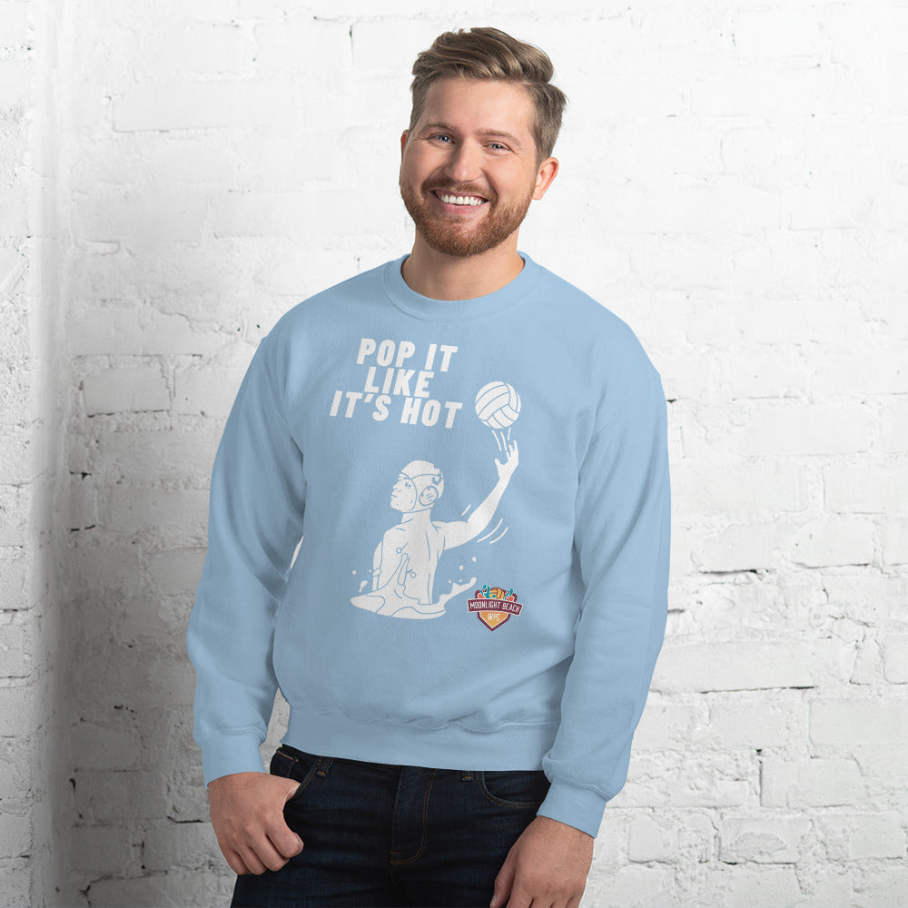 Moonlight Beach WPC Pop it like it’s hot male silhouette Unisex Sweatshirt