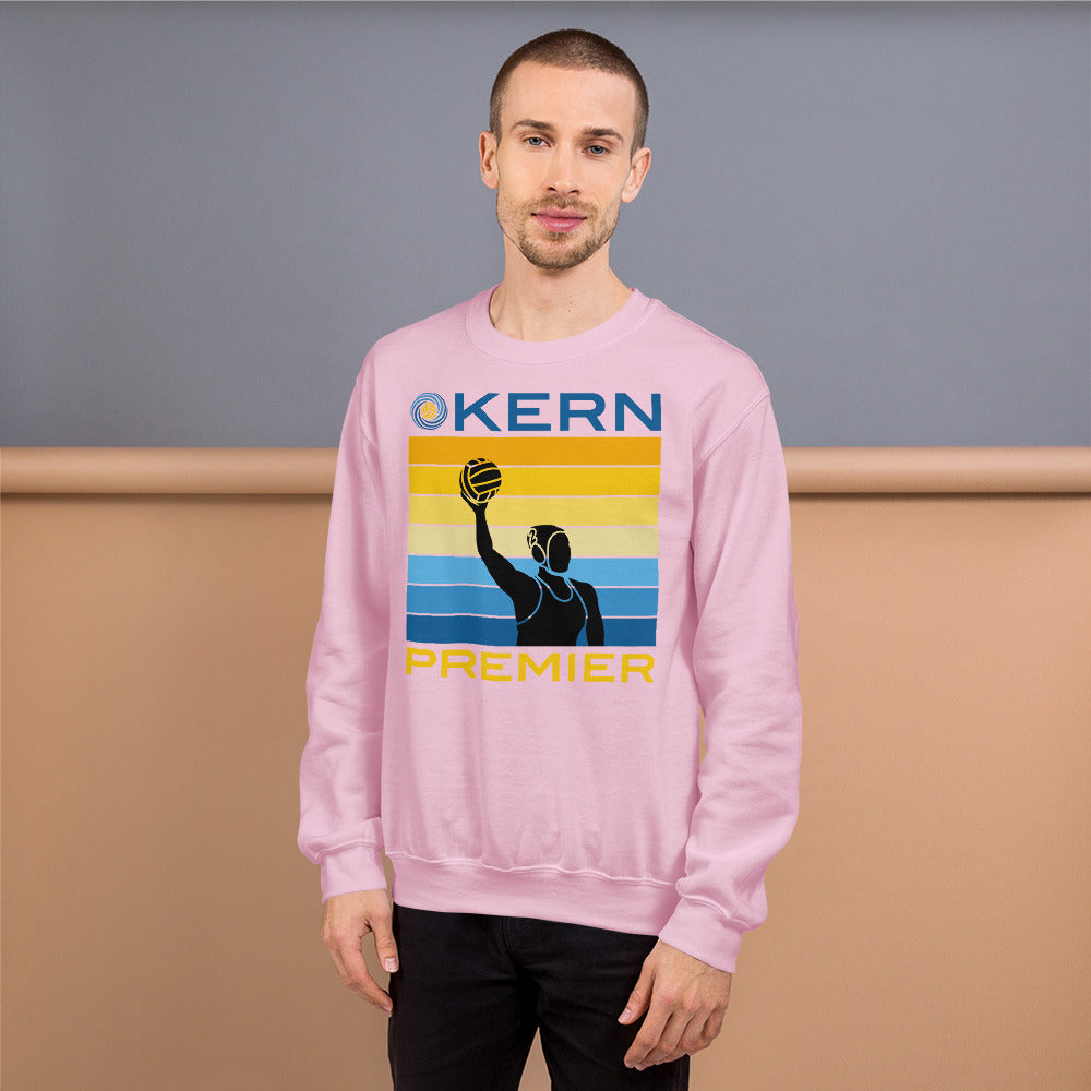 Kern Premier - 7 Color Box with Female Silhouette with Split Logo - Unisex Crew Neck Sweatshirt - Gildan 18000