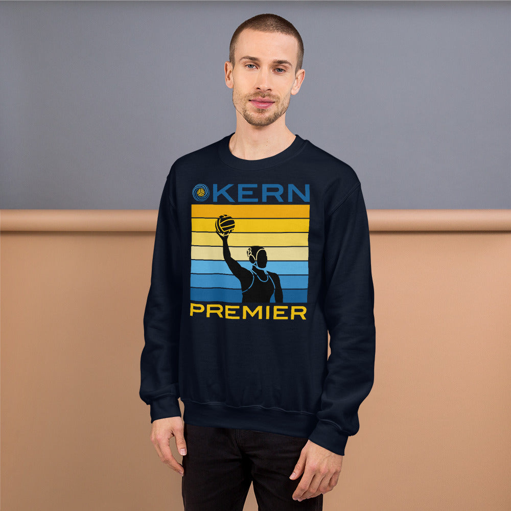 Kern Premier - 7 Color Box with Female Silhouette with Split Logo - Unisex Crew Neck Sweatshirt - Gildan 18000