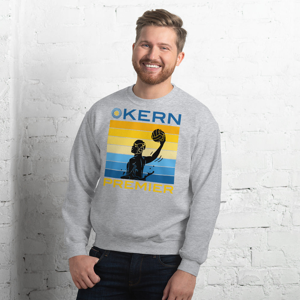 Kern Premier - 7 Color Box with Male Silhouette with Split Logo - Unisex Crew Neck Sweatshirt - Gildan 18000