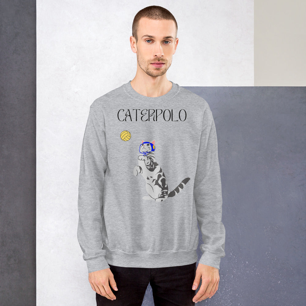 Caterpolo, if cats played waterpolo - Unisex Crew Neck Sweatshirt - Gildan 18000