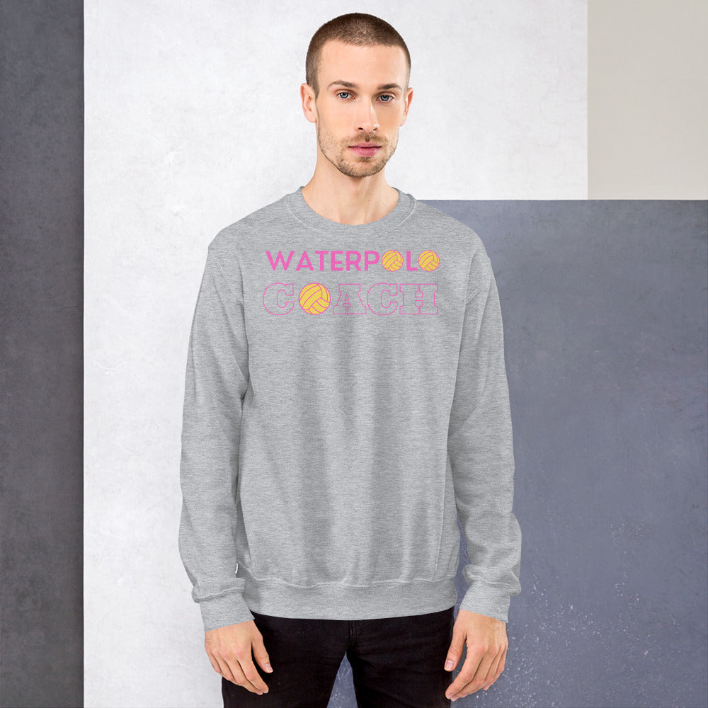 Waterpolo Coach in Pink - Unisex Crew Neck Sweatshirt - Gildan 18000