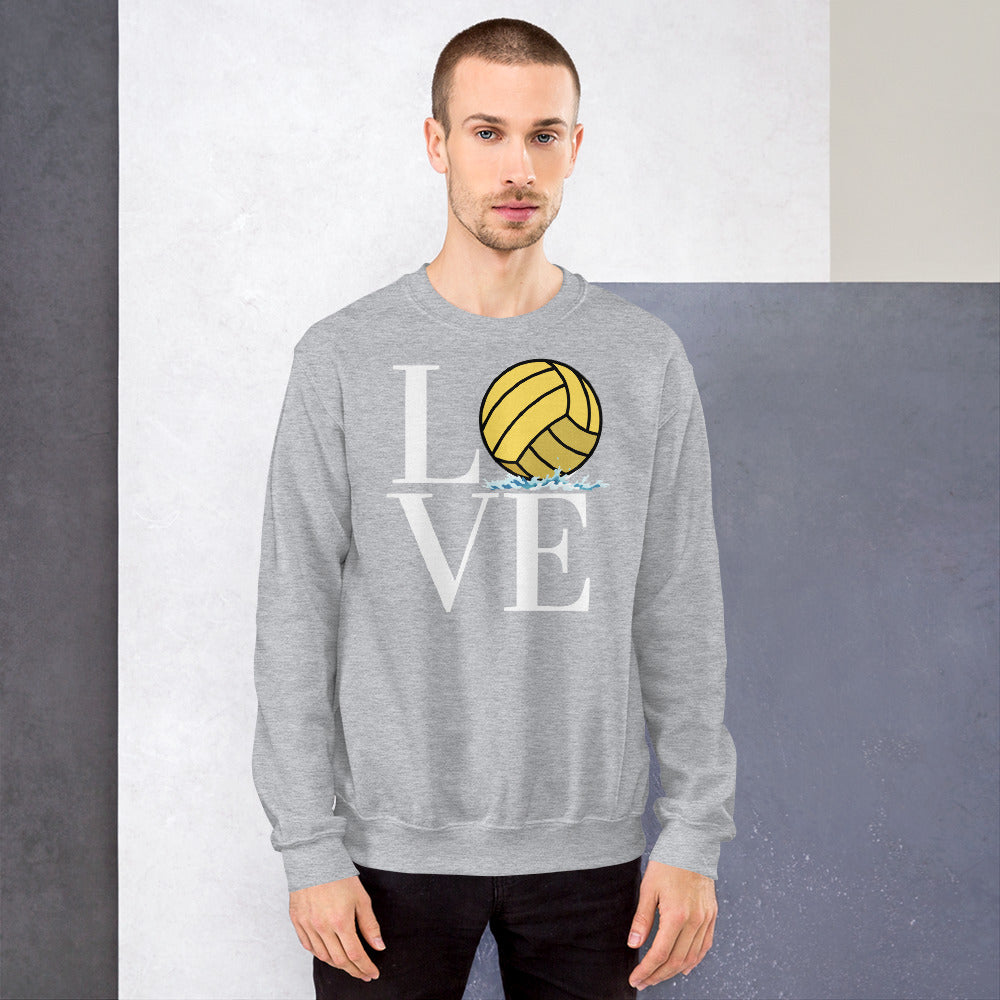 LOVE with Waterpolo Ball O - Unisex Crew Neck Sweatshirt - Gildan 18000