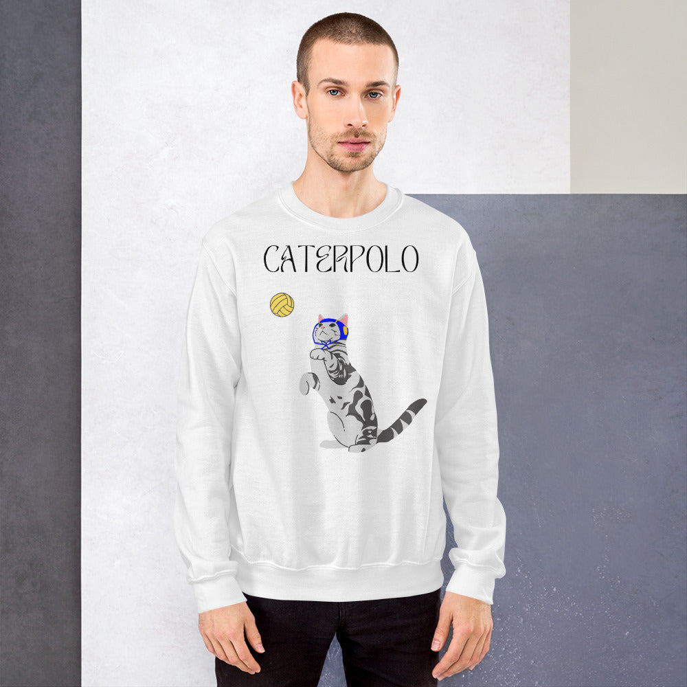 Caterpolo, if cats played waterpolo - Unisex Crew Neck Sweatshirt - Gildan 18000