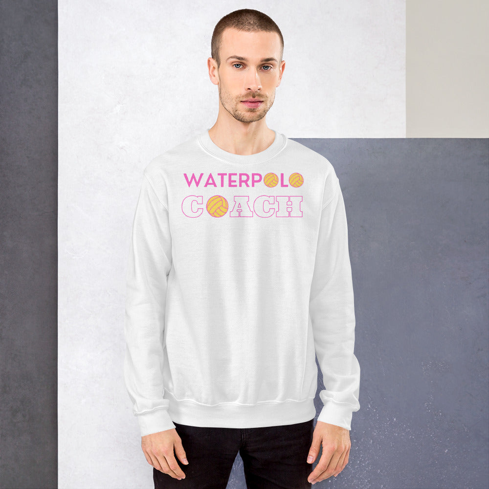 Waterpolo Coach in Pink - Unisex Crew Neck Sweatshirt - Gildan 18000