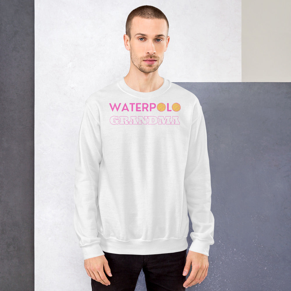 Waterpolo Grandma - Pink Lettering - Unisex Crew Neck Sweatshirt - Gildan 18000