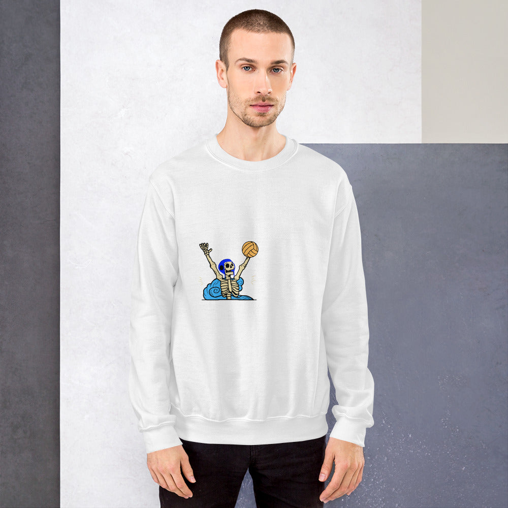 LOVE with Skeleton Waterpolo Player V - Unisex Crew Neck Sweatshirt - Gildan 18000