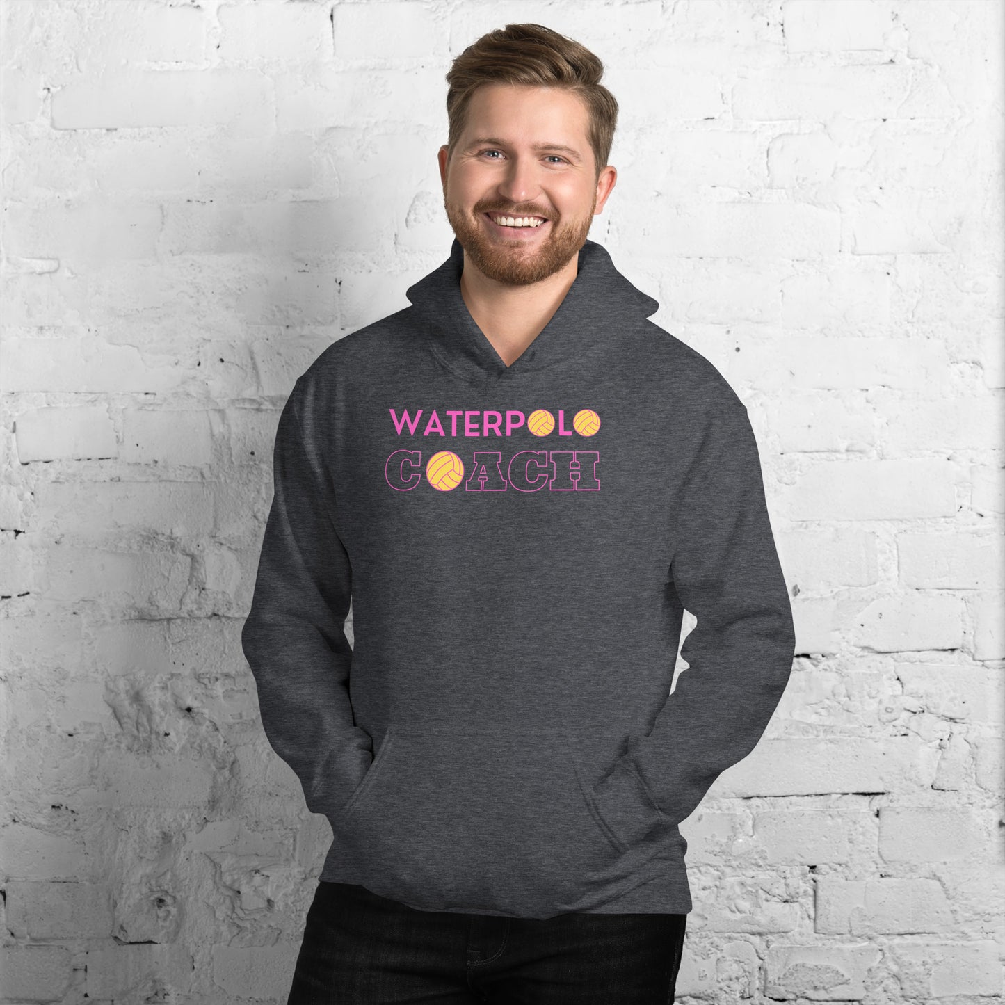 Waterpolo Coach in Pink - Unisex Heavy Blend Hoodie - Gildan 18500