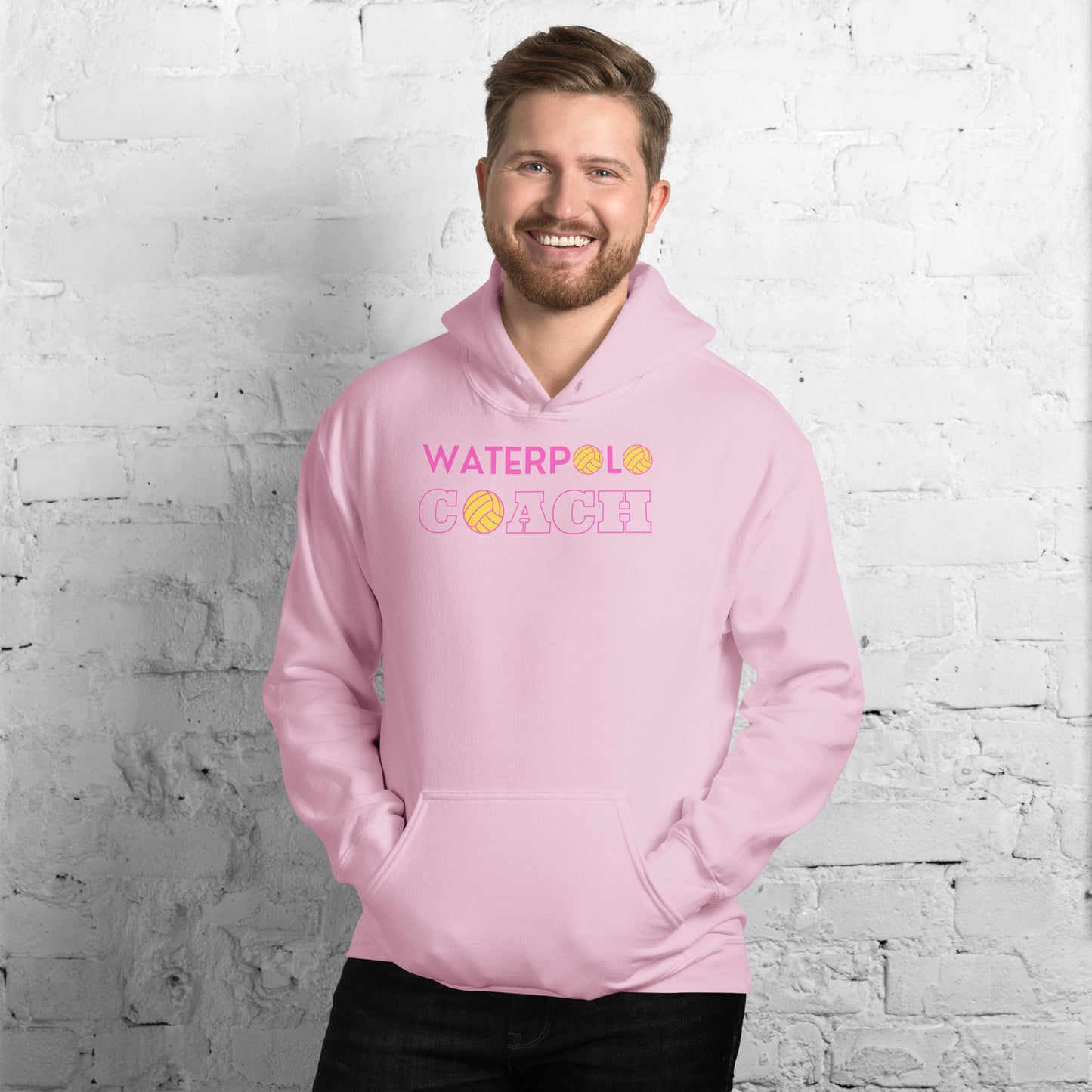 Waterpolo Coach in Pink - Unisex Heavy Blend Hoodie - Gildan 18500