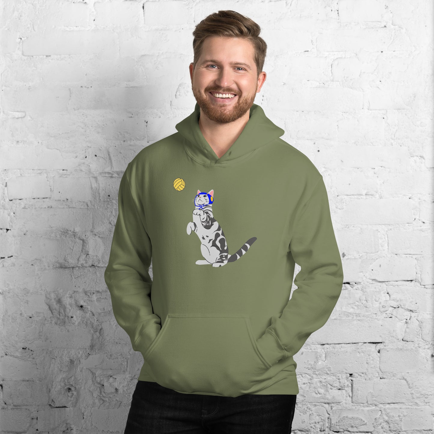 If cats played waterpolo  - Unisex Heavy Blend Hoodie - Gildan 18500