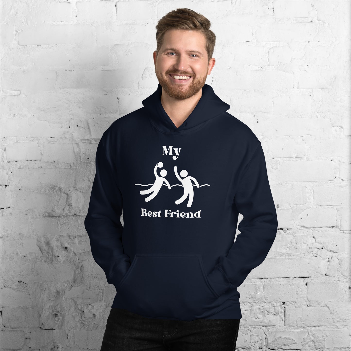 My Best Friend Plays Waterpolo - Unisex Heavy Blend Hoodie - Gildan 18500