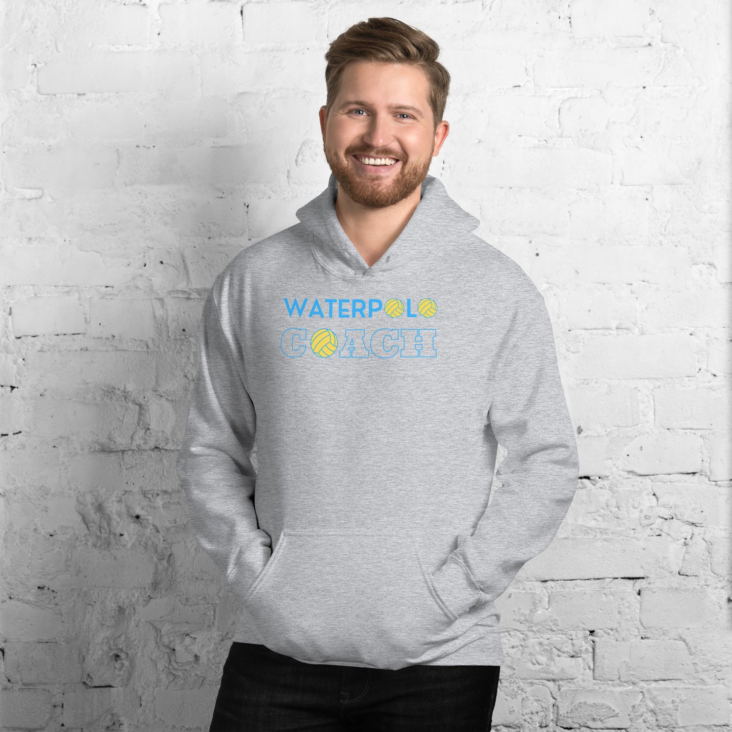 Waterpolo Coach in Blue - Unisex Heavy Blend Hoodie - Gildan 18500