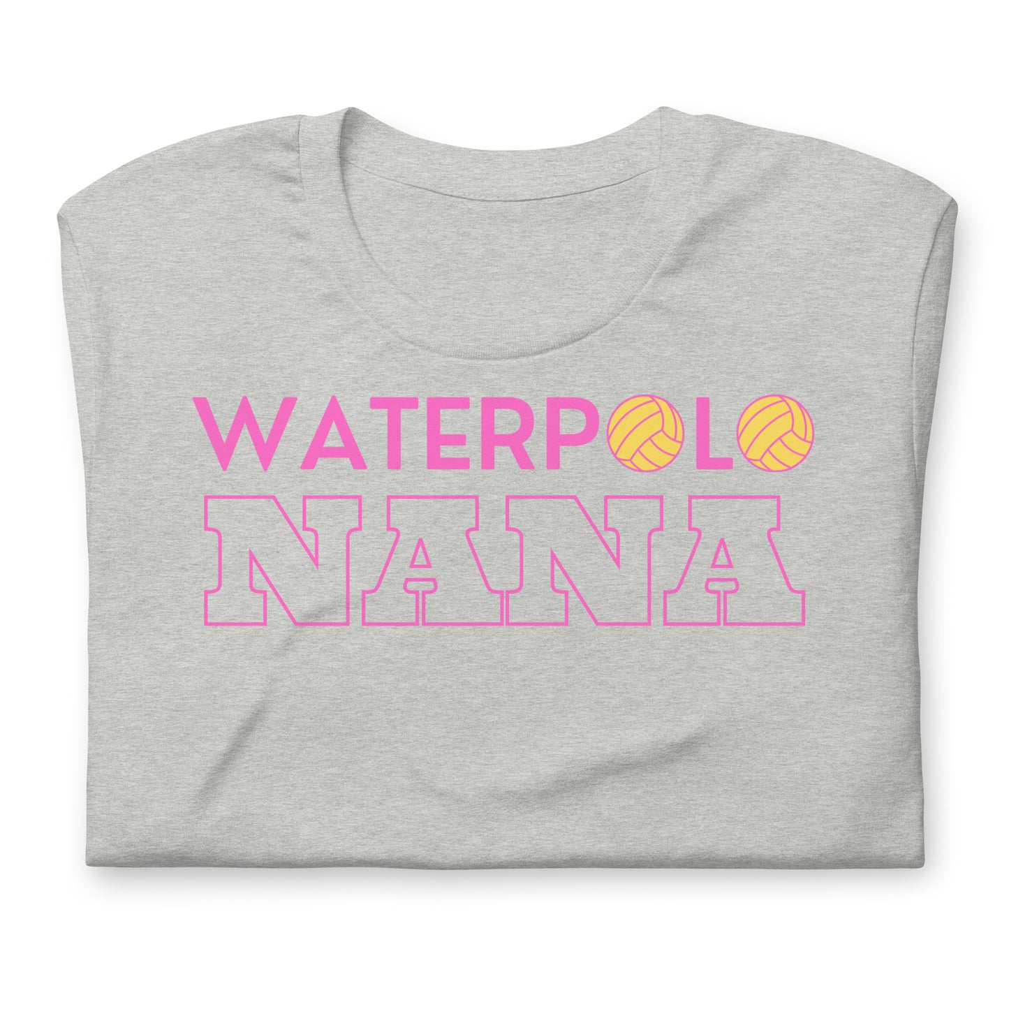 Waterpolo Grandma - Pink Lettering - Unisex Soft T-shirt - Bella Canvas 3001