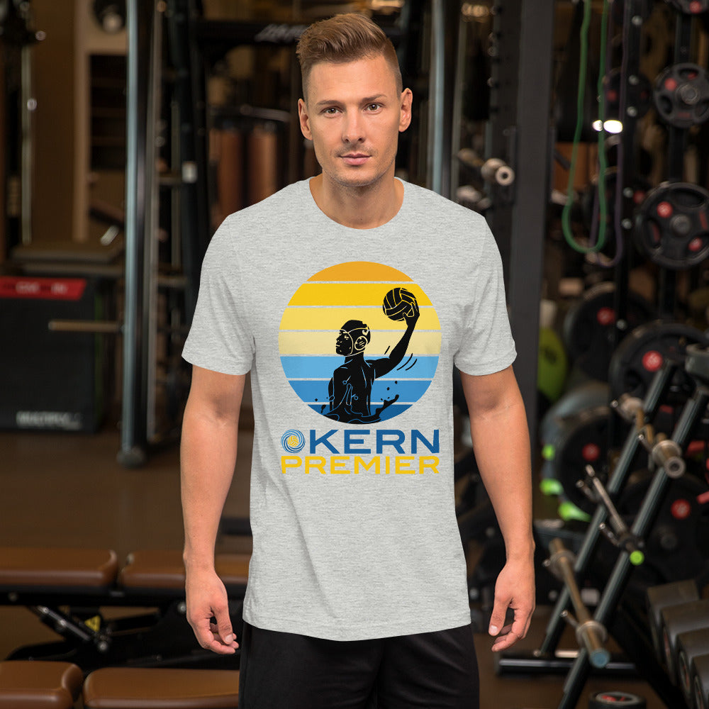 Kern Premier 7 color circle male silhouette - Unisex Soft T-shirt - Bella Canvas 3001