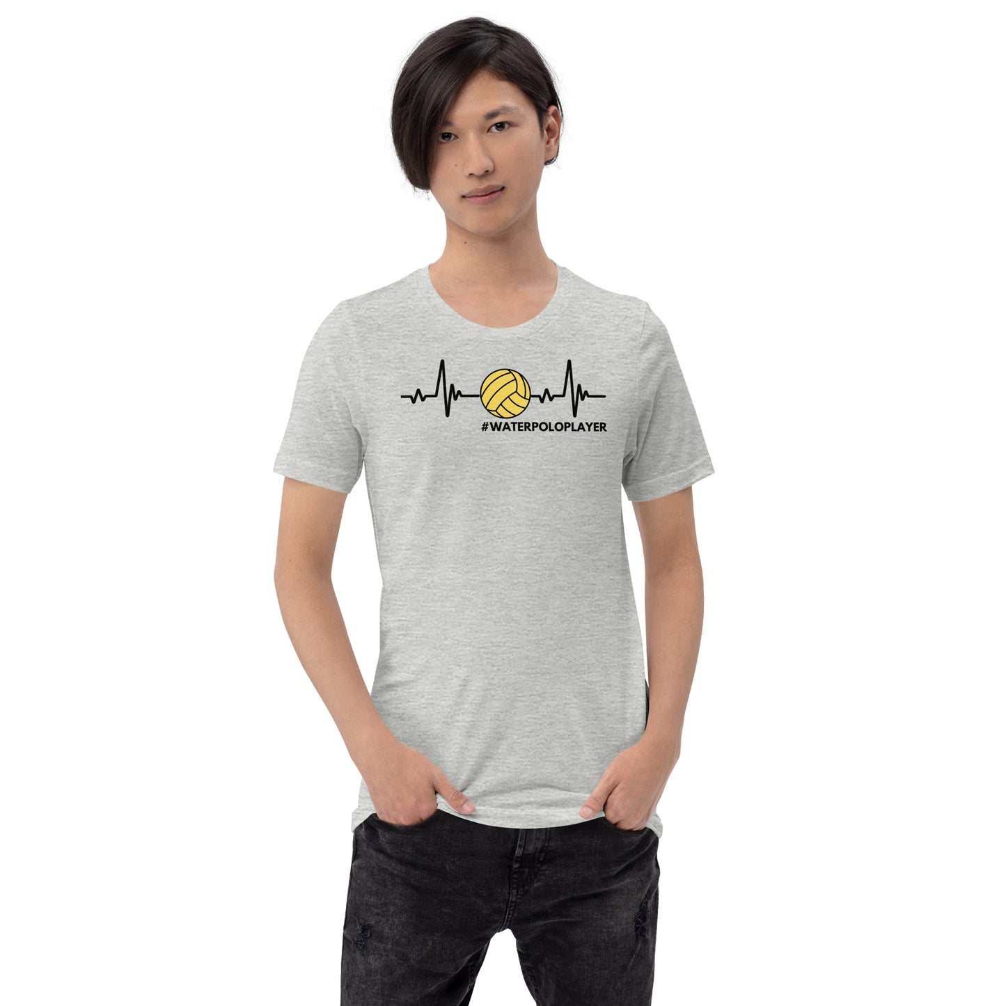 Waterpolo Player Heartbeat - Unisex Soft T-shirt - Bella Canvas 3001