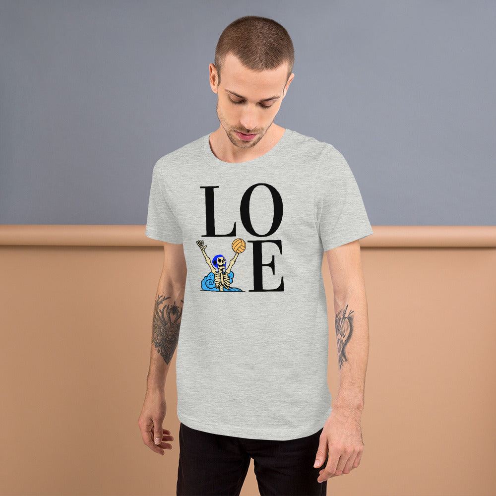 LOVE with Skeleton Waterpolo Player V - Unisex Soft T-shirt - Bella Canvas 3001