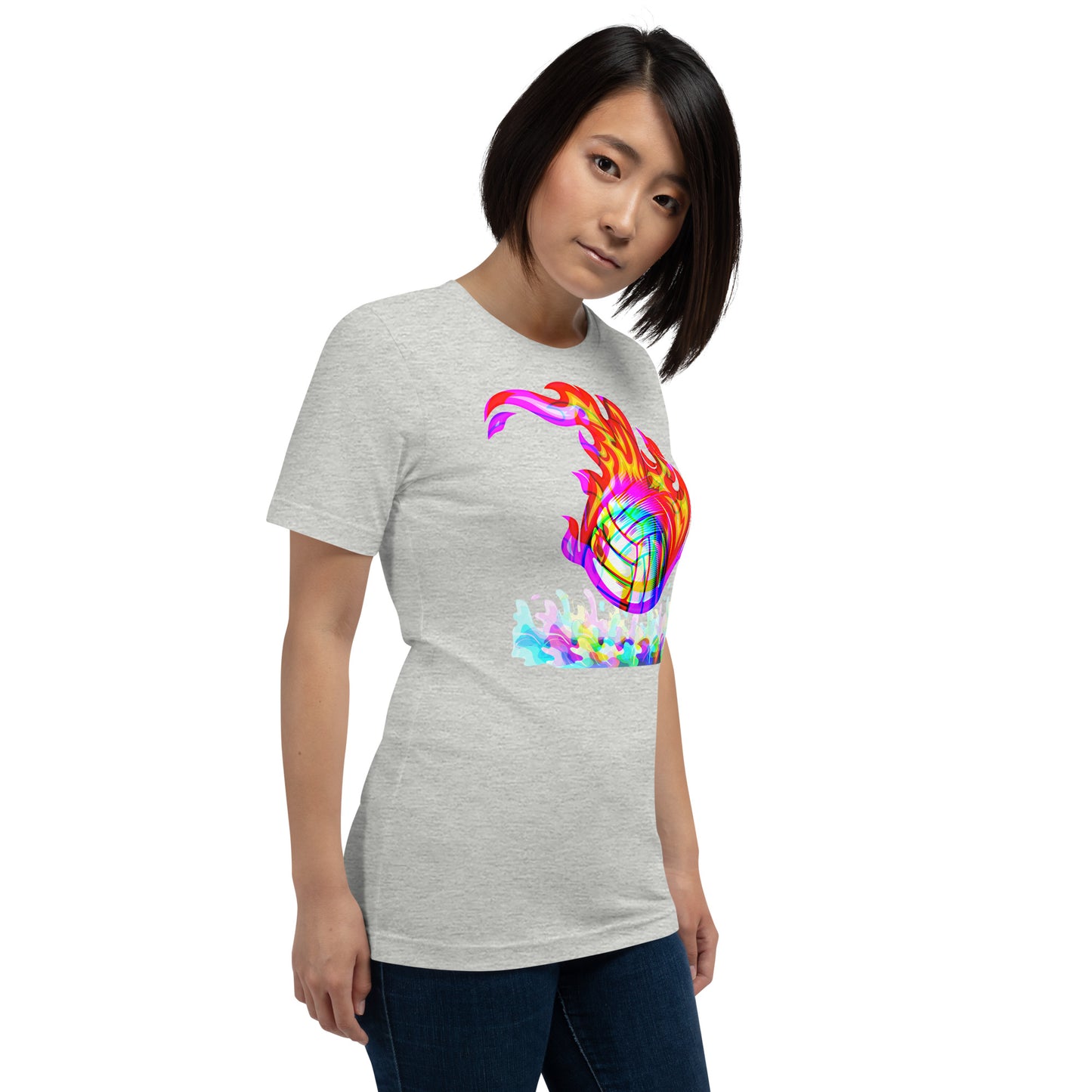 Ball in Flames - Rainbow Colored - Unisex Soft T-shirt - Bella Canvas 3001