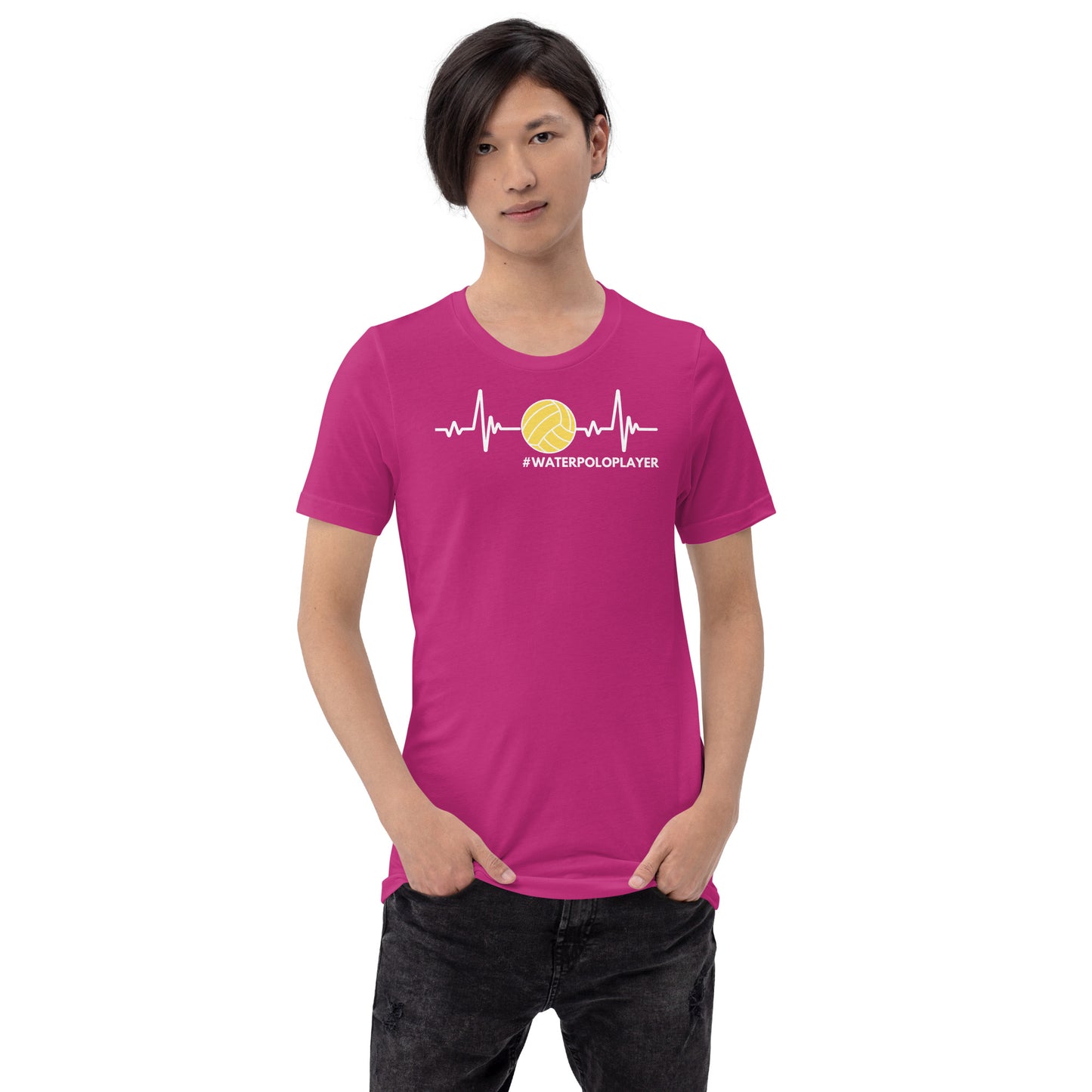 Waterpolo Player Heartbeat - Unisex Soft T-shirt - Bella Canvas 3001
