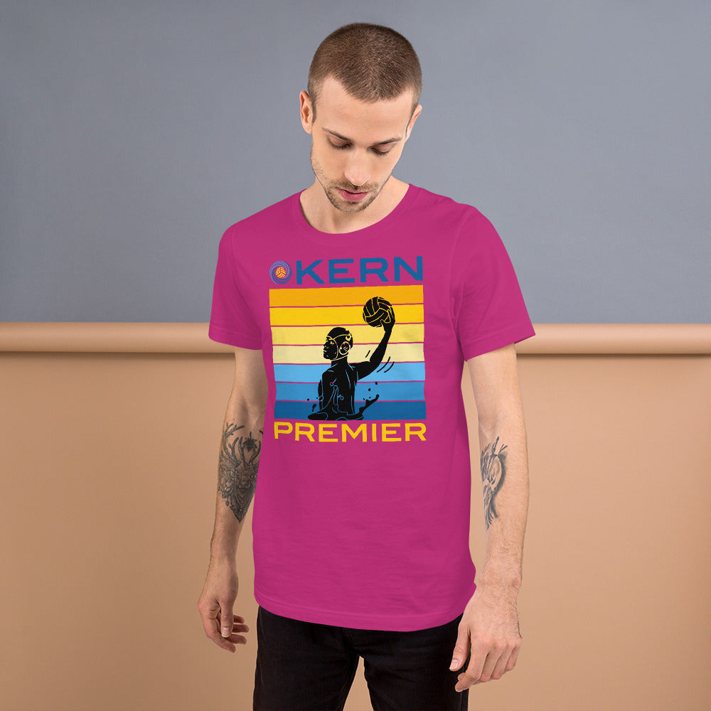 Kern Premier 7 color horizontal square male silhouette split logo - Unisex Soft T-shirt - Bella Canvas 3001