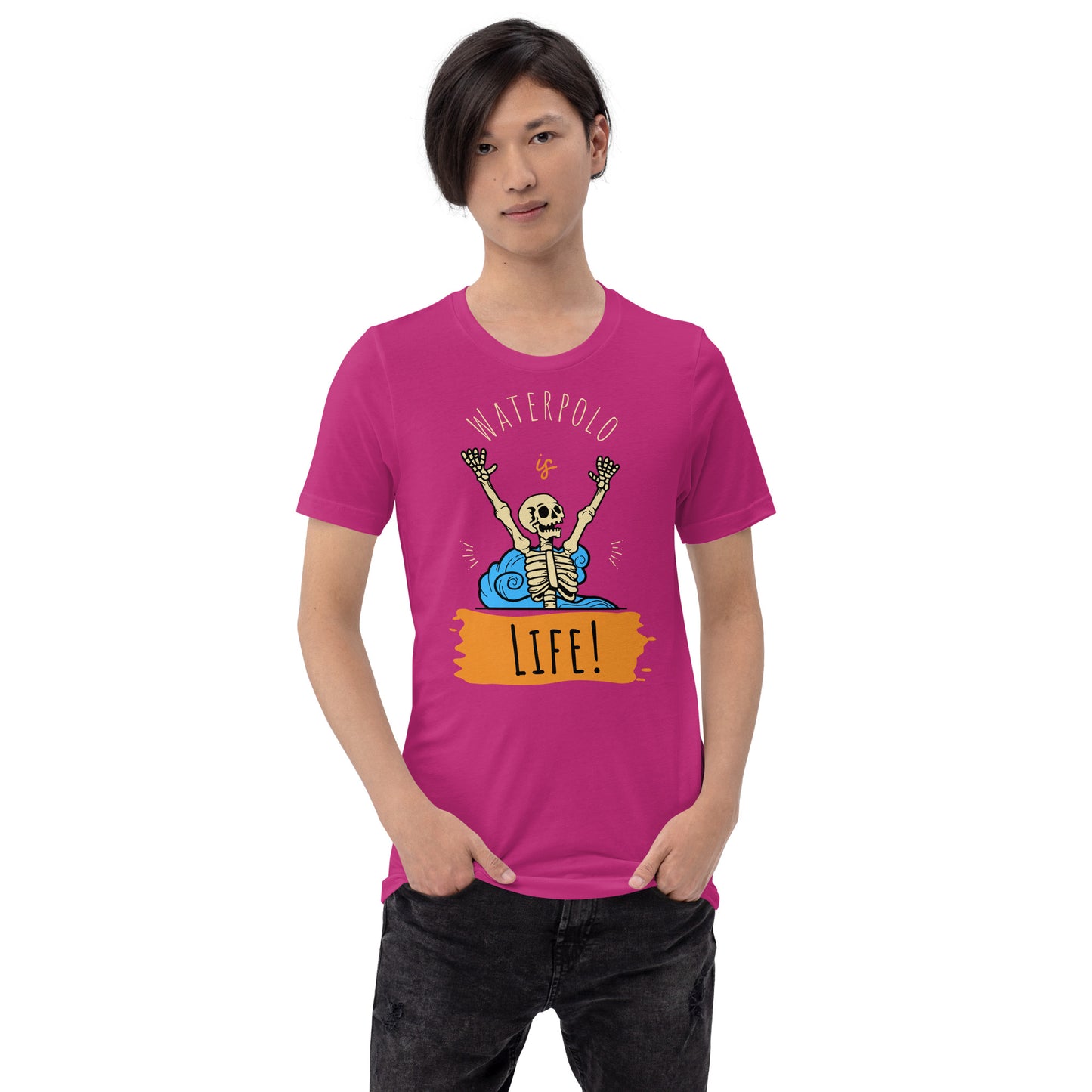 Water Polo is Life Skeleton - Unisex Soft T-shirt - Bella Canvas 3001